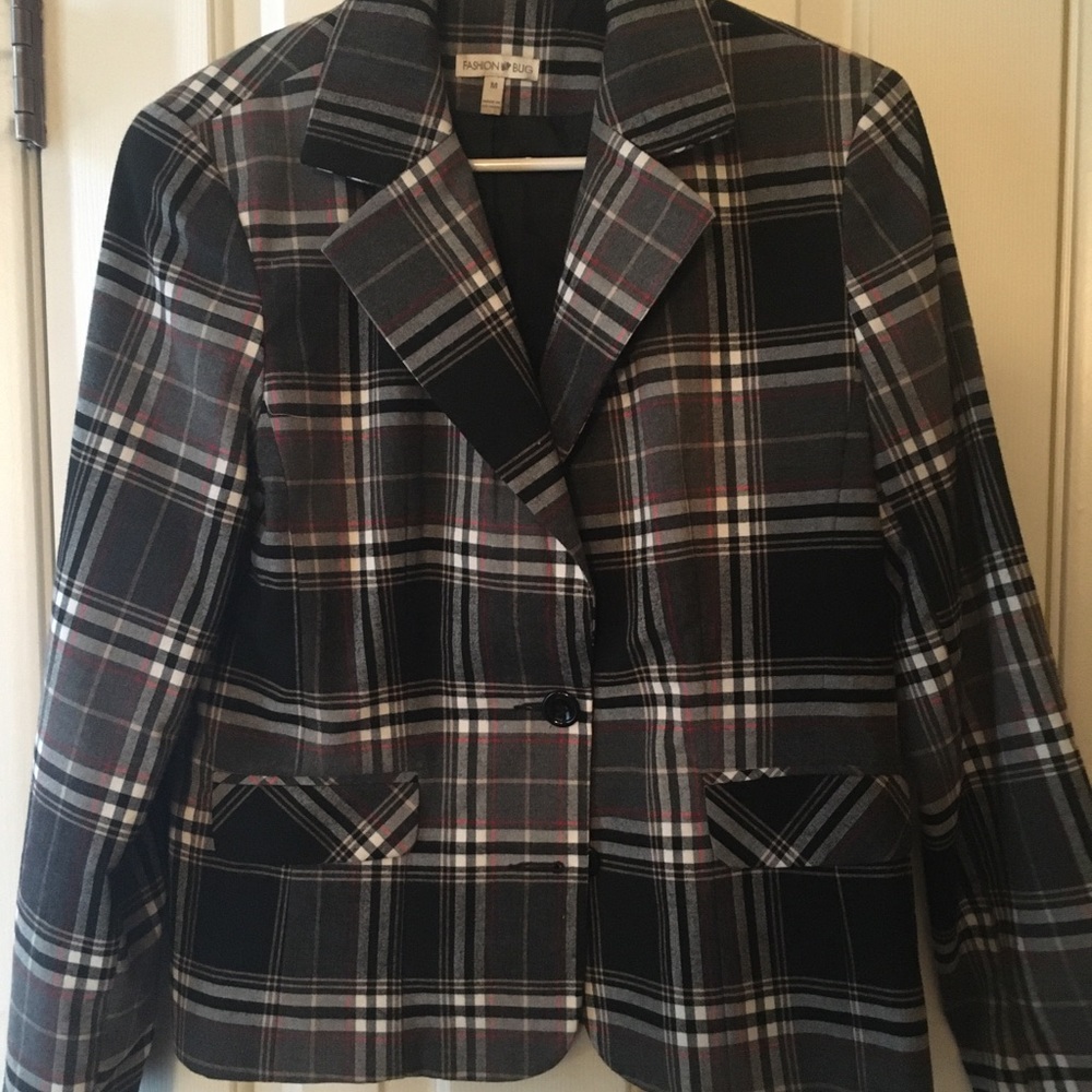 Fashion bug plaid suit jacket M